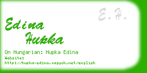 edina hupka business card